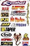 Motocross Helmet Vinyl Decals Stickers Set of 6