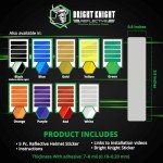 Orange Reflective Helmet Decals - 5 Pack