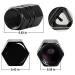 Universal Tire Valve Stem Caps for Motorsports - 12pcs