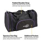 Black Racing Gear Duffel Bag with Padded Strap