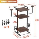 3-Tier Helmet Wall Mount and Gear Rack