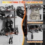 3-Tier Helmet Wall Mount and Gear Rack