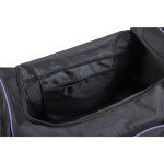 Black Racing Gear Duffel Bag with Padded Strap