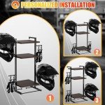 3-Tier Helmet Wall Mount and Gear Rack