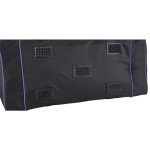 Black Racing Gear Duffel Bag with Padded Strap