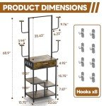 Motorcycle Helmet Stand with Storage Drawer