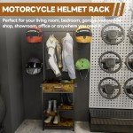 Motorcycle Helmet Stand with Storage Drawer