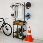 Motorcycle Helmet Stand with Storage Drawer