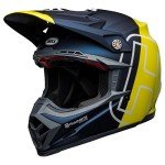 BELL Moto-9 Flex Dirt Helmet - Blue/Hi-Viz