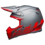 BELL Moto-9 Flex Helmet - Matte Gray/Red