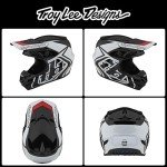 Troy Lee Designs GP MX Helmet - Overload Black/White