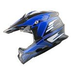 1Storm Flying Blue Motocross Helmet for Adults