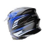 1Storm Flying Blue Motocross Helmet for Adults