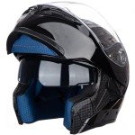 Bright Black Dual Visor Full Face Motocross Helmet