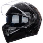 Bright Black Dual Visor Full Face Motocross Helmet