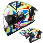 Crown Racing Dual Visor Modular Motocross Helmet