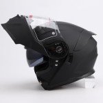OUMURS Flip-Up Full Face Motocross Helmet - Matte Black