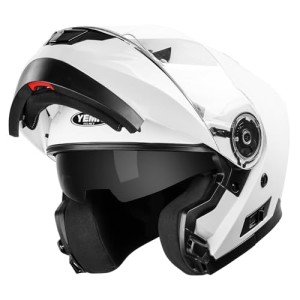YEMA DOT Approved Modular Full Face Helmet - White