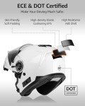 YEMA DOT Approved Modular Full Face Helmet - White