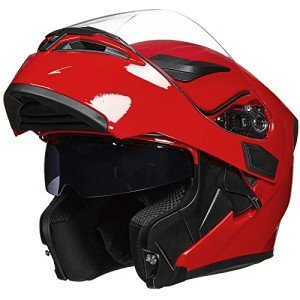 ILM Dual Visor Modular Full Face Helmet - Red