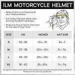 ILM Dual Visor Modular Full Face Helmet - Red