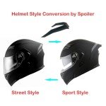 1Storm Flip-Up Full Face Motocross Helmet - Matt Black