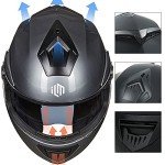ILM Dual Visor Modular Full Face Motorcycle Helmet