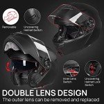 ILM Modular Full Face Motocross Helmet - Matte Black