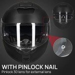 ILM Modular Full Face Motocross Helmet - Matte Black