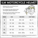 ILM Modular Full Face Motocross Helmet - Matte Black