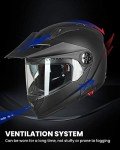 ILM Modular Full Face Motocross Helmet - Matte Black