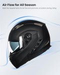 ILM Bluetooth Modular Full Face Helmet - Matte Black