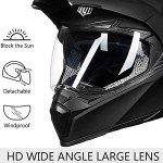 ILM Dual Sport Motocross Full Face Helmet - Matte Black
