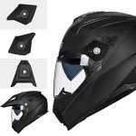 ILM Dual Sport Motocross Full Face Helmet - Matte Black