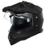 ILM Dual Sport Adventure Motorcycle Helmet - Matte Black