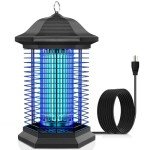 AMUFER Indoor/Outdoor Bug Zapper with 3 Control Technologies