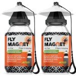 Outdoor Fly Trap 2-Pack with Dissolvable Non-Toxic Bait