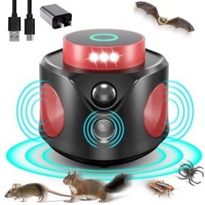 Ultrasonic Mouse Repellent with LED Strobe Light