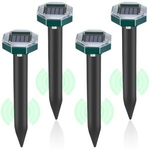 Solar Ultrasonic Mole and Rodent Repellent (4-Pack)
