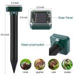 Solar-Powered Ultrasonic Mole and Vole Repellent 4-Pack