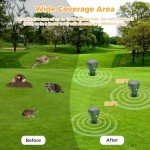 Solar-Powered Mole Repellent – 4 Pack