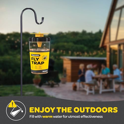 Set of 3 Outdoor Fly Traps - Non-Toxic Bait
