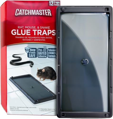 Catchmaster 12PK Indoor Pest Control Glue Traps Mouse/Rat