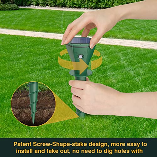 Solar Powered Mole Repellent for Lawns | 8PCS