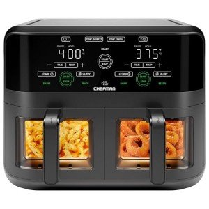 Chefman 6-Quart Dual Basket Air Fryer - Black