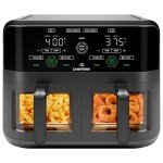 CHEFMAN 6QT Dual Basket Air Fryer - Black