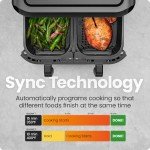 CHEFMAN 6QT Dual Basket Air Fryer - Black