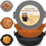 3-Pack Reusable Air Fryer Silicone Liners