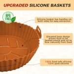 3-Pack Reusable Air Fryer Silicone Liners