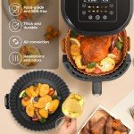 3-Pack Reusable Air Fryer Silicone Liners
